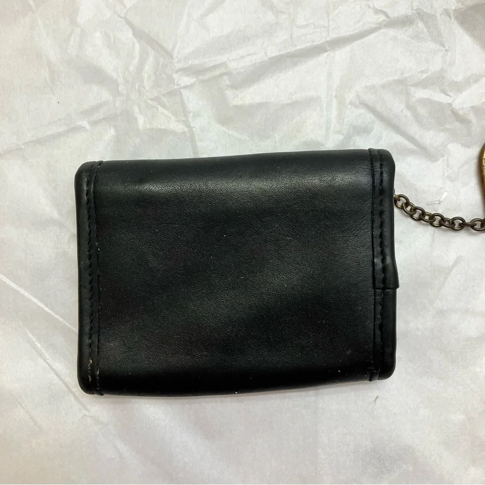 Coach vintage black leather Multifunction Wallet Cardholder